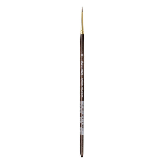 Gregory Daniels Fine Arts da Vinci Watercolor Series Paint Brush, Round Harbin Kolinsky Red Sable with Black Handle, Size 0 (1526Y-0)