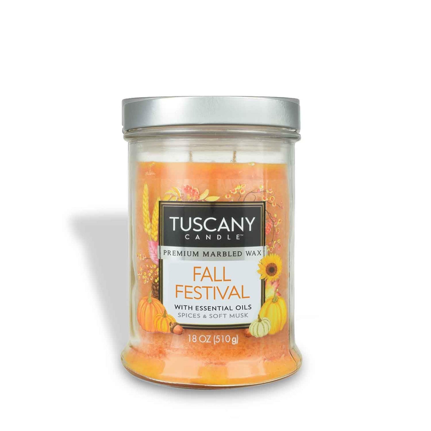 Empire Candle REAL Tuscany Candle Fall Festival Premium Marbled Wax 2-Wick Tumbler Large 18 Oz