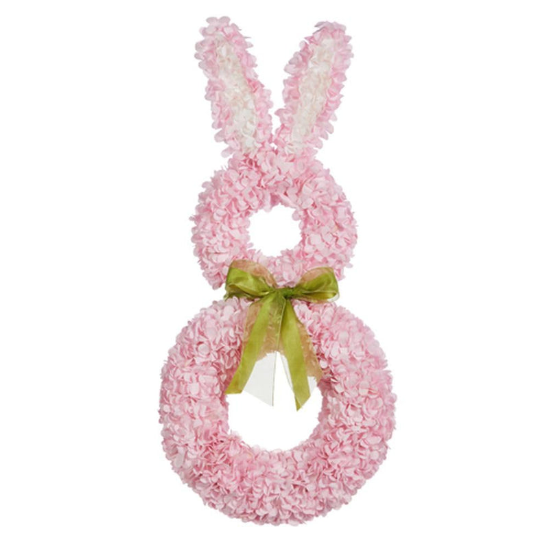 Raz Imports 2024 Easter 22" Pink Hydrangea Bunny Wreath