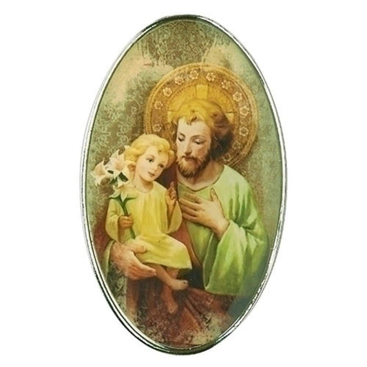 Roman Saint Joseph Visor Clip, 2 Inch Height
