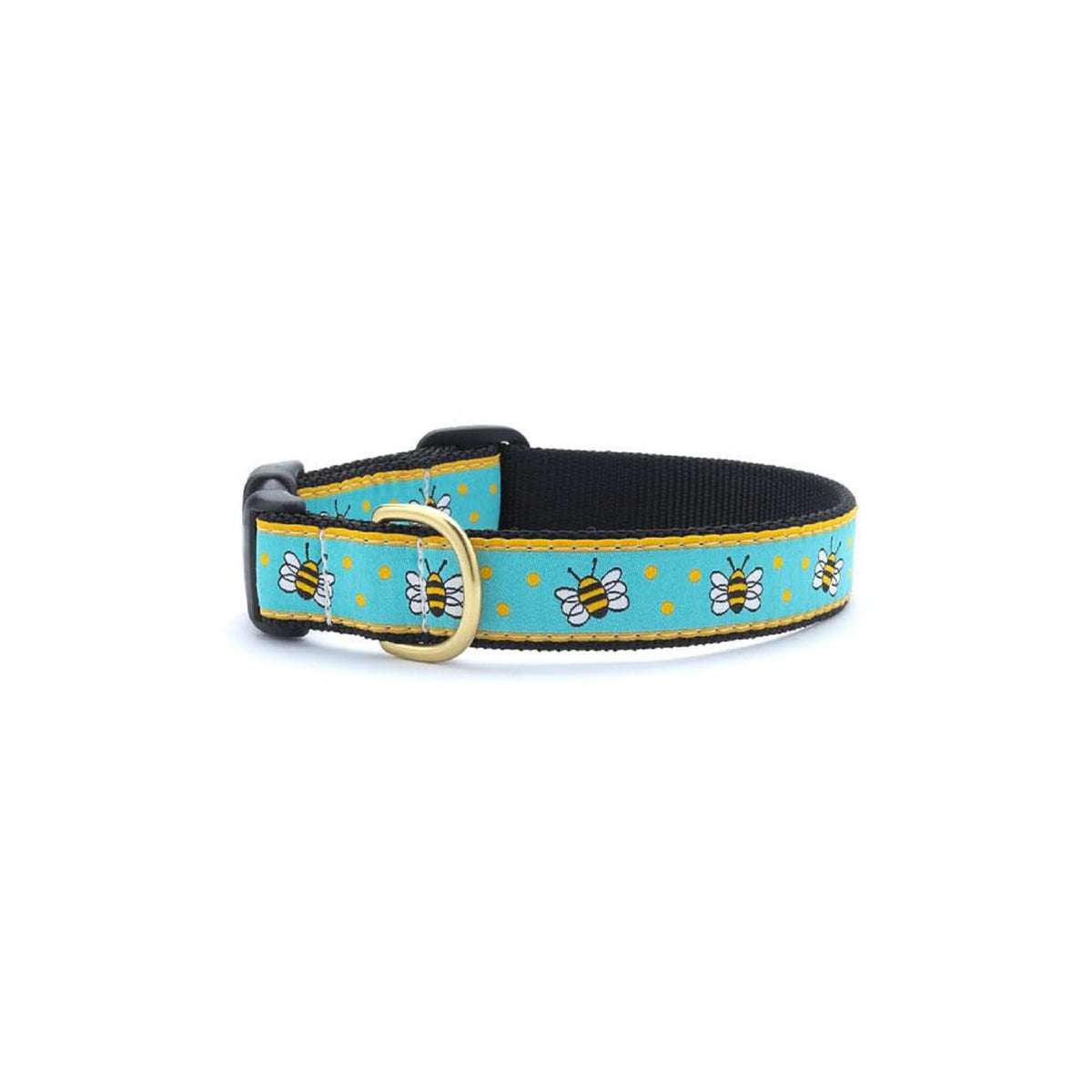 Up Country Animal Collar, yth xl, Blue, yellow, white