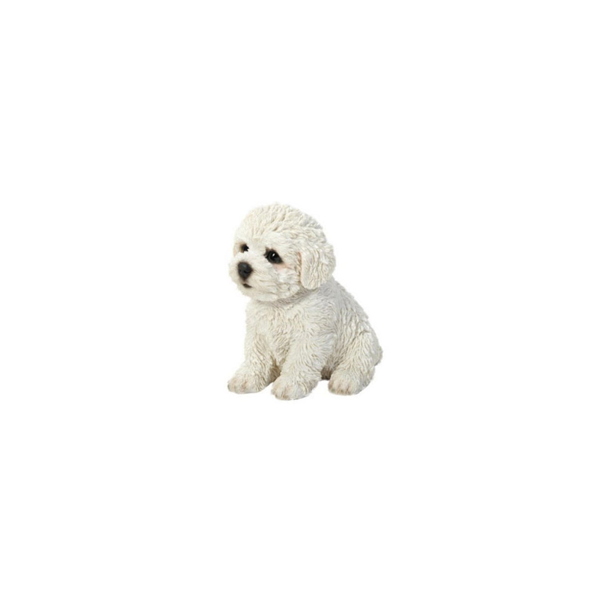 HI-LINE Figurine, 6", Pet Pals - Sitting Bichon Frise Puppy Statue