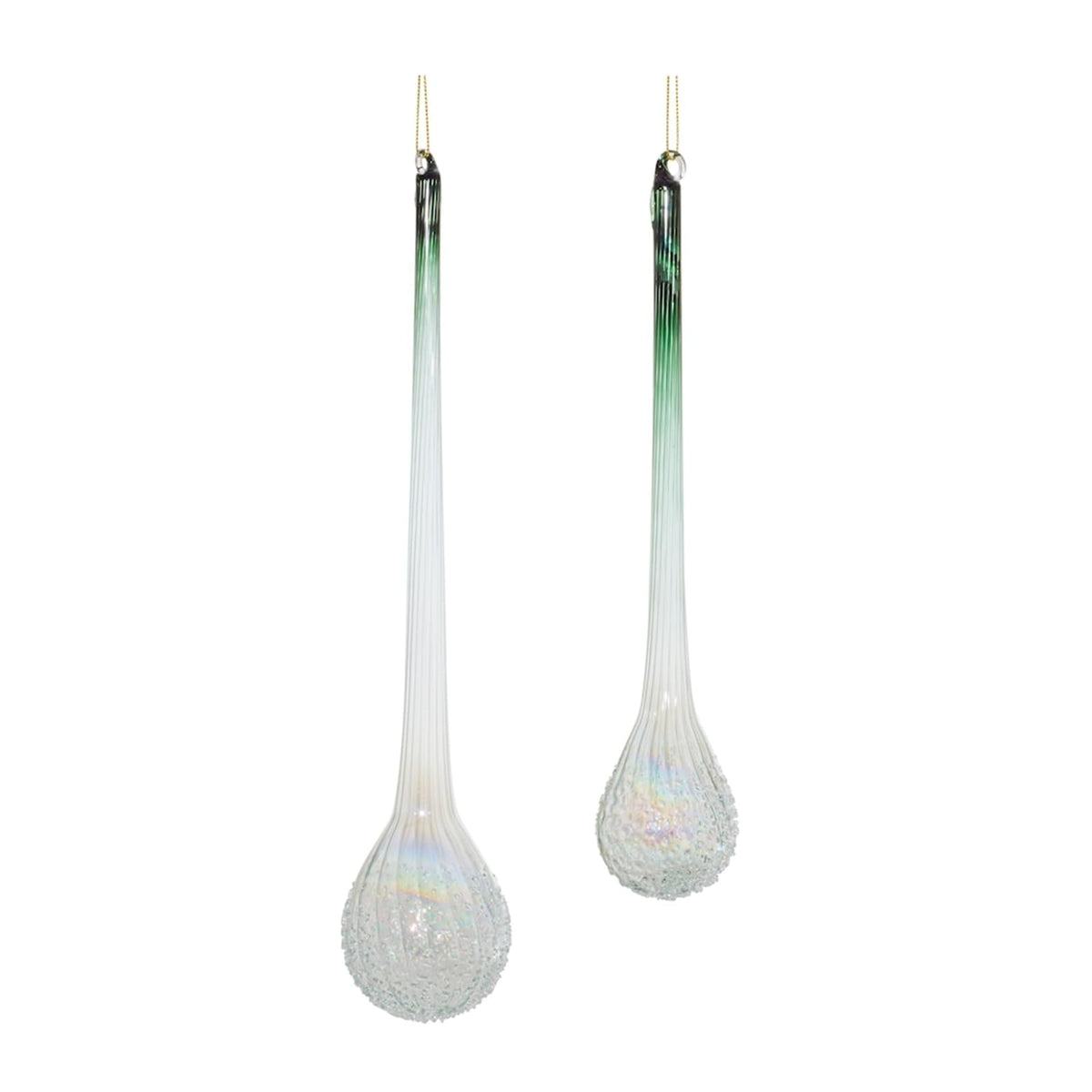 Melrose Hanging Ornament, 10" and 12", Green