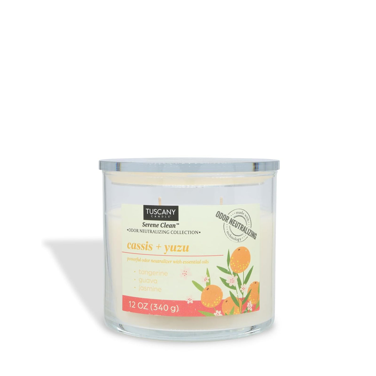Tuscany Candle Candle, 12 oz, White