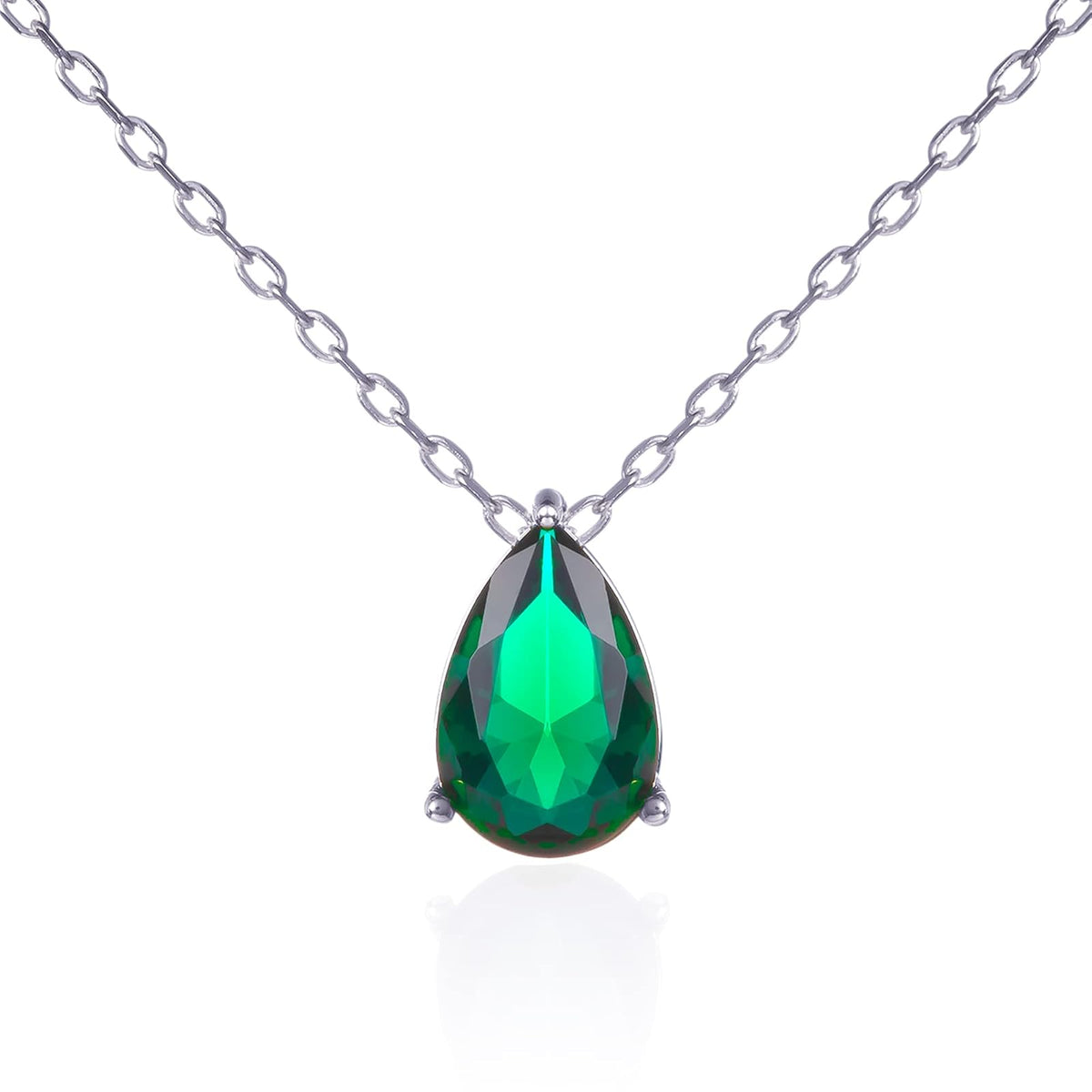 namana Necklace, Green-Silver, Classic