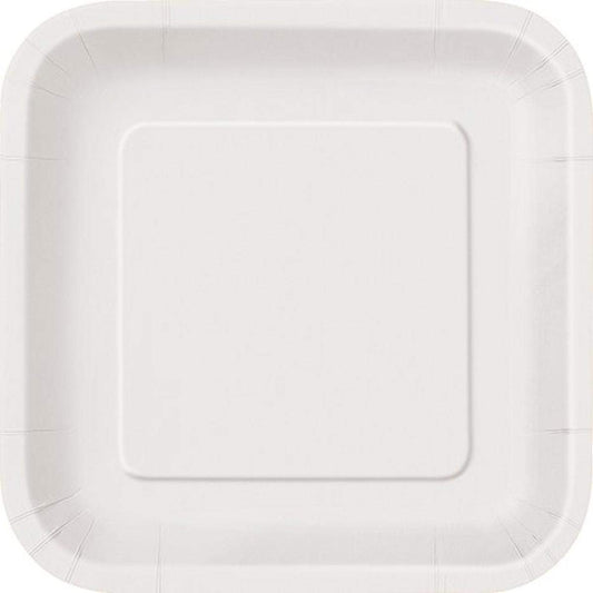 Unique Industries Party Tableware, 7" x 7", White
