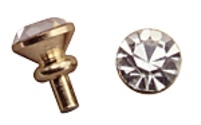 Aztec Imports Dollhouse Miniature Door Drawer Furniture 6 Crystal and Brass Handles Knobs