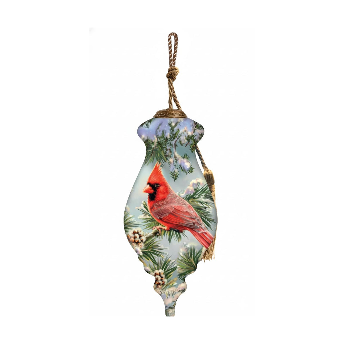 Inner Beauty Gifts Hanging Ornament, 2.75" width x 6" height, Red