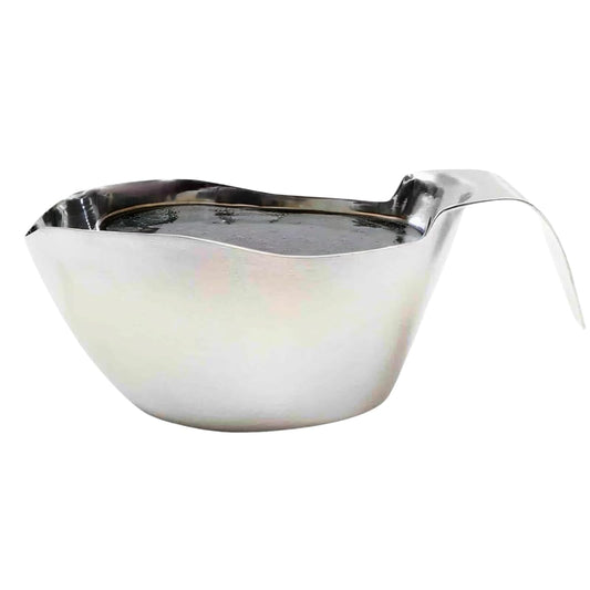 Tablecraft5 oz Stainless Steel Stackable Gravy Boat - 45L x 2 1/4"W x 2"H
