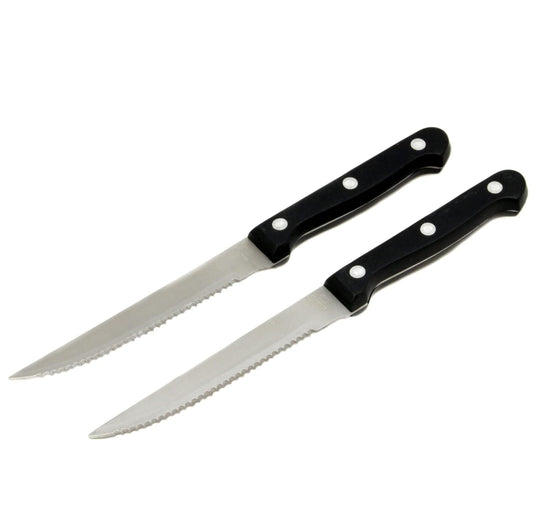Chef Craft Select Steak Knife Set, 11 inch 2 Piece, Stainless Steel/Back