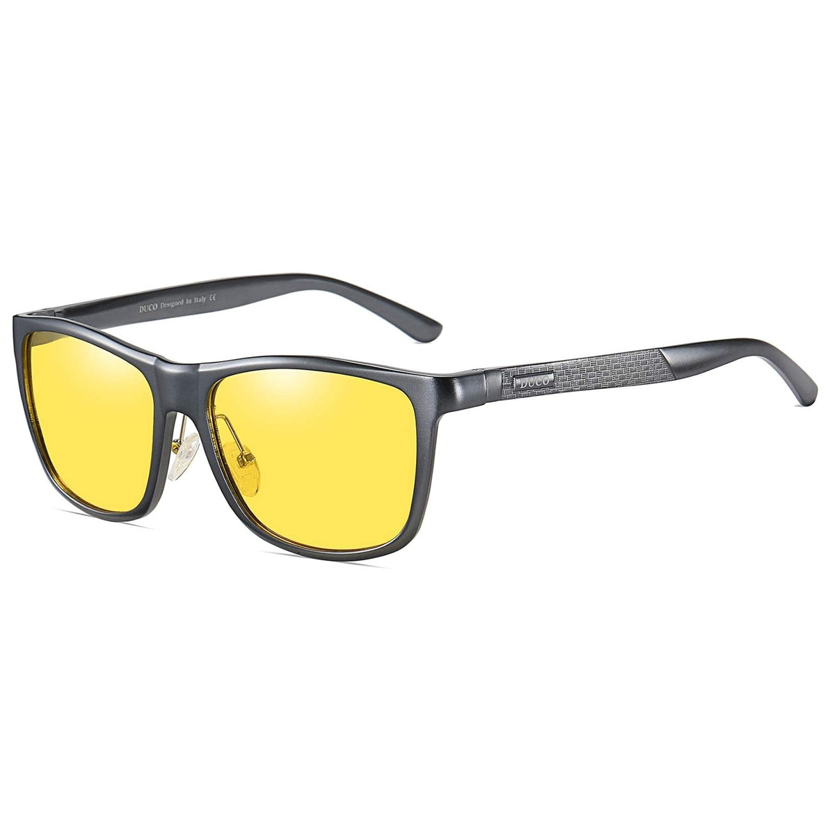 DUCO Sunglasses, common, C Gunmetal Frame Yellow Lens