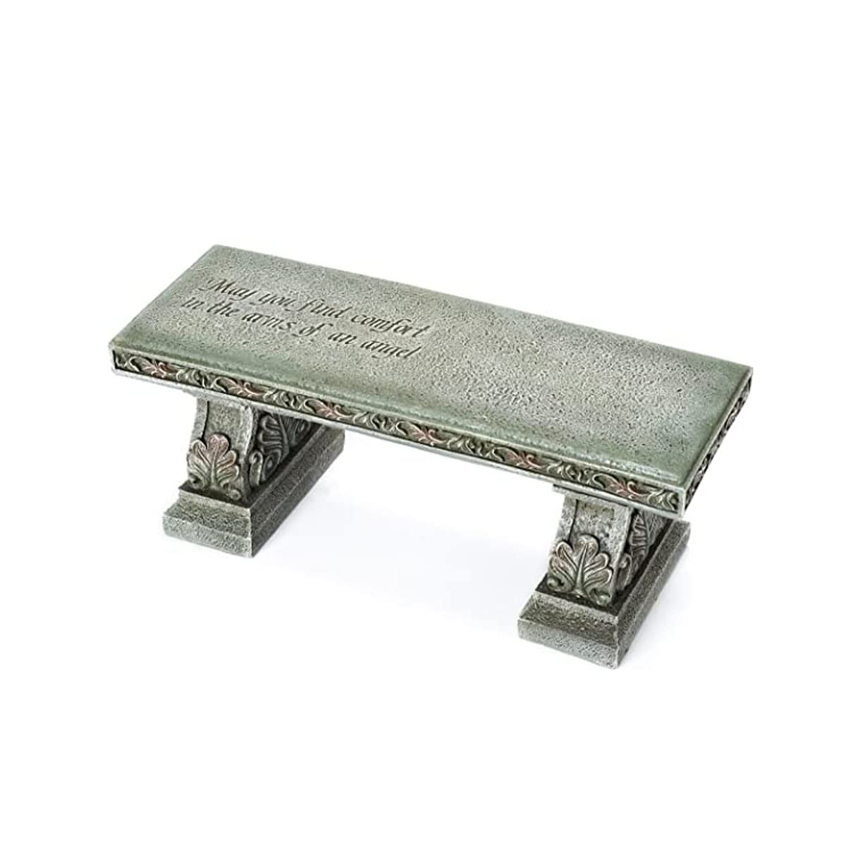 Roman Memorial Bench with Verse Inscribed on Top 15.25-Inch