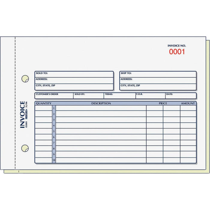Rediform Blank Book, 5-1/2"W x 7-7/8"L, Red