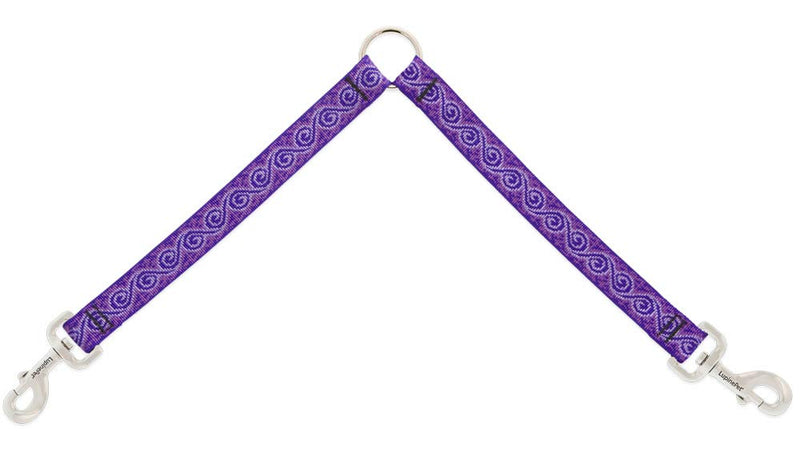 Coupler for Walking Two Medium or Larger Dogs Together, 1" Wide Jelly Roll Design by Lupine, 24" Long