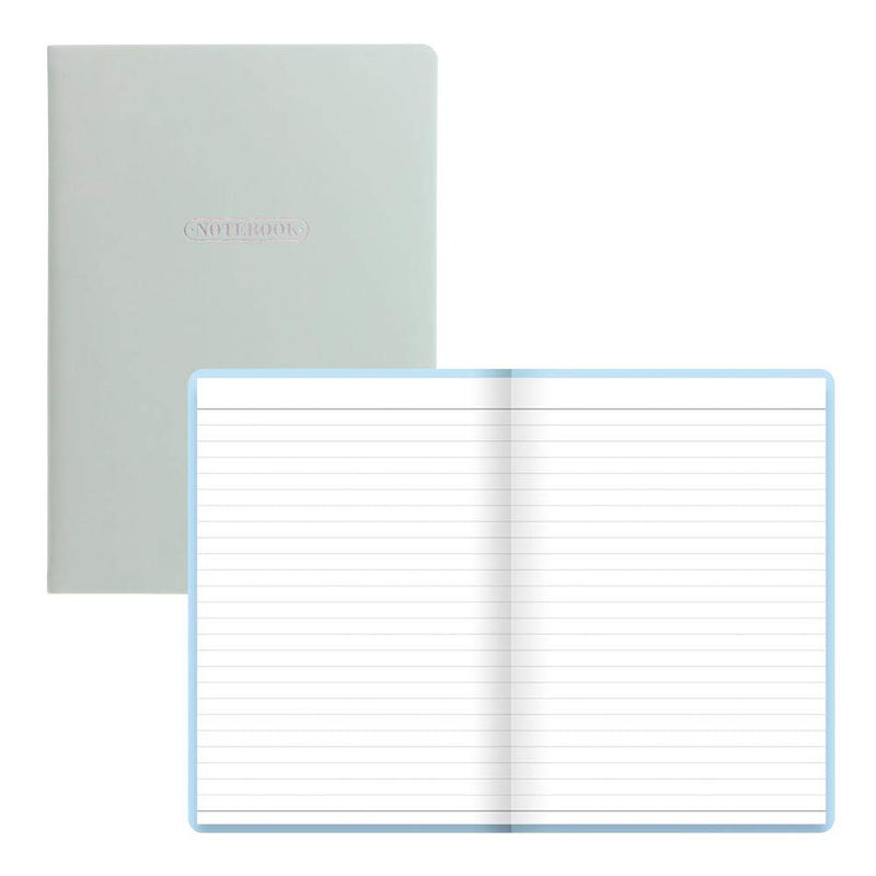 Letts Pastel A5 Notebook, White Paper, 192 Pages, 8.25 x 5.75 x 0.375 Inches, Duck Egg (B090100)