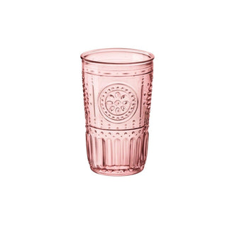Bormioli Rocco 335944GRS021523 Romantic Cooler Glass, Set of 4, 16 oz, Cotton Candy