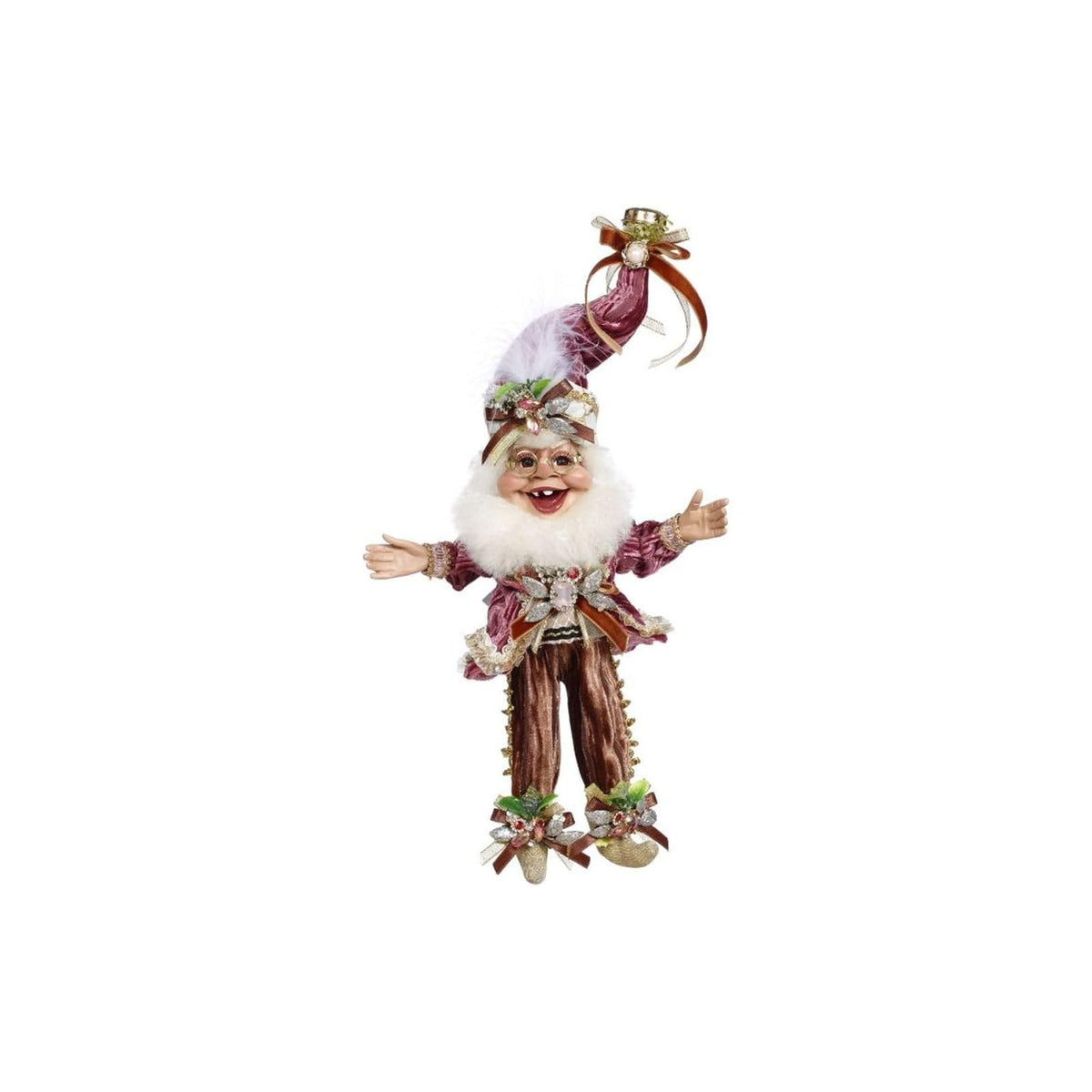 Mark Roberts Figurine, Green and Red, Traditional
