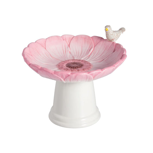 Mud Pie Birdbath, 5 3/4" x 3 3/4" dia, Pink