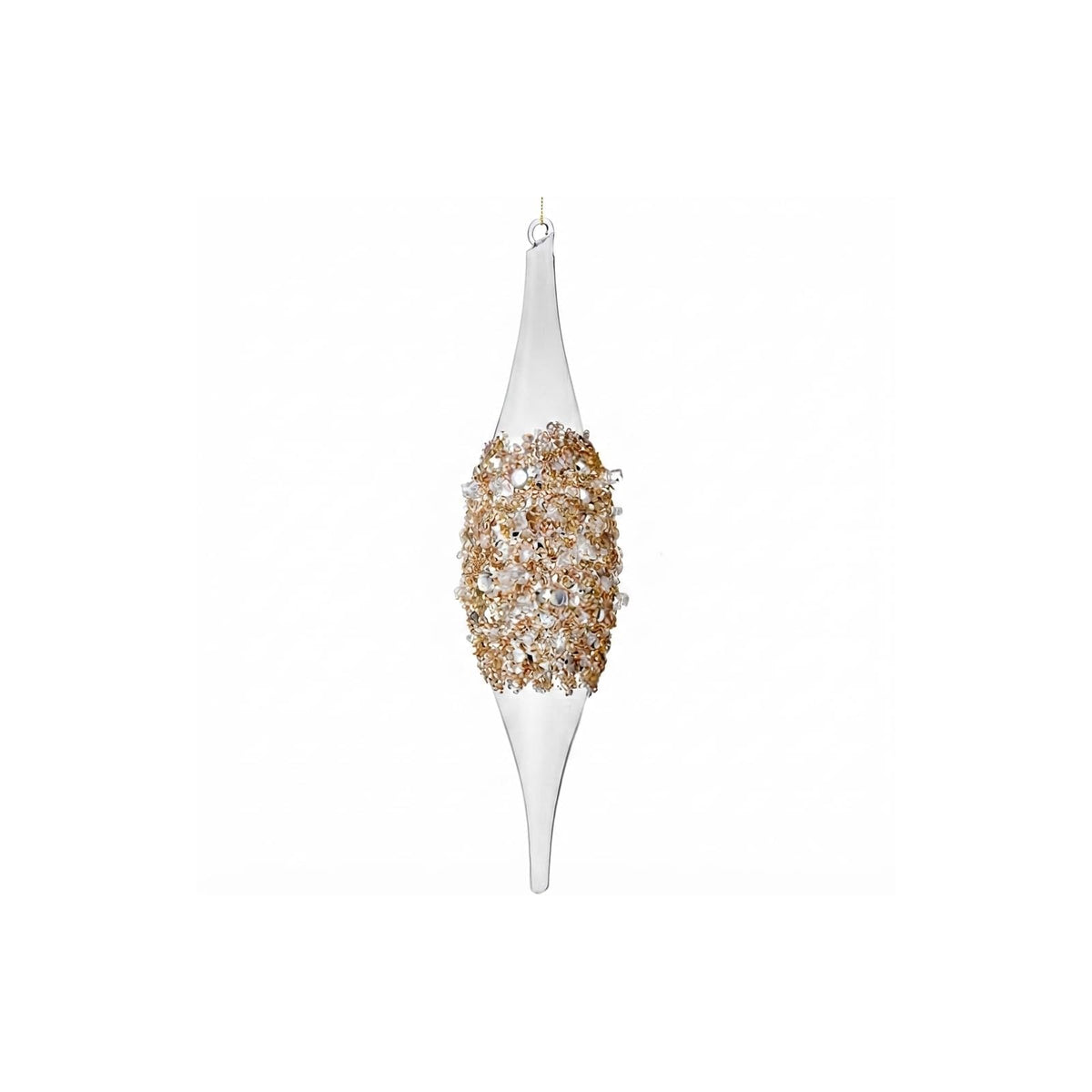 Regency International Hanging Ornament, 12-Inch, Clear Gold