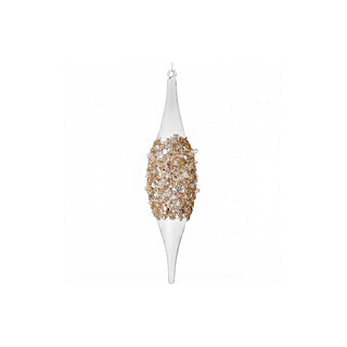 Regency International Hanging Ornament, 12-Inch, Clear Gold