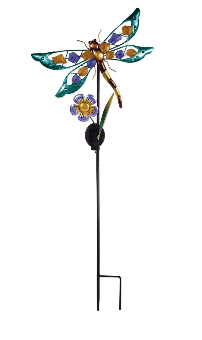 Sunset Vista Designs 93899 Dragonfly Solar Garden Stake, 38-inch Height