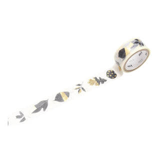 MT Masking Tape Adhesive Tapes, 15mm x 3m, White,gold