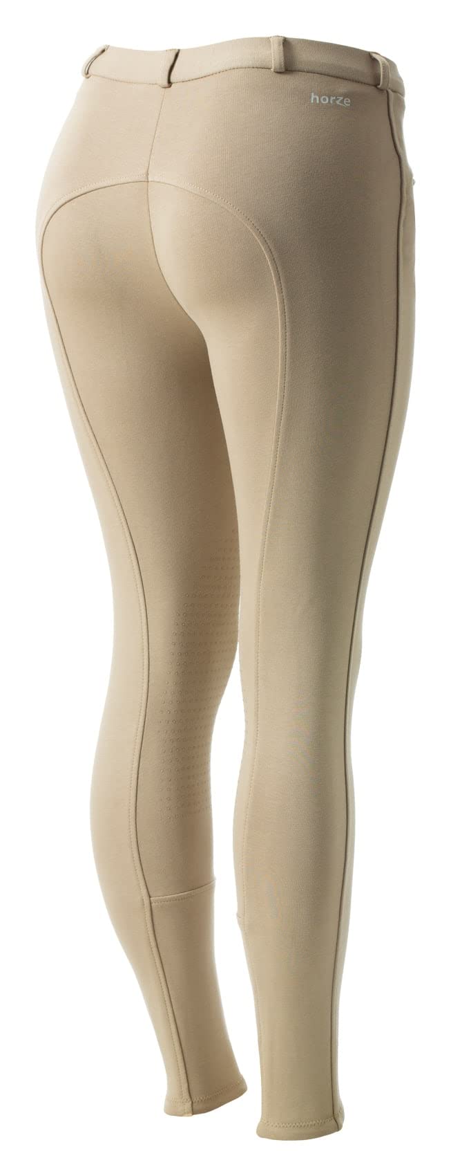 HORZE Active Womens Knee Patch Breeches - Tan - 22