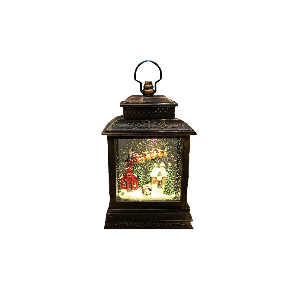 Kurt S. Adler Electric Lantern, 10.4-Inch, Brown