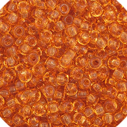 John Bead Craft Bead, 11/0, Transparent Topaz