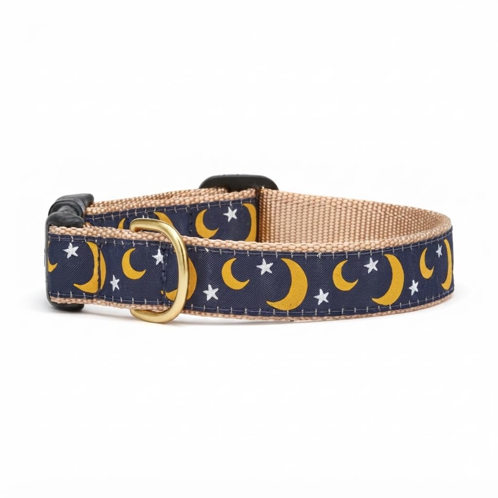 Up Country Stella & Luna Dog Collar (Medium (12""-18"") 5/8"" Width), Blue