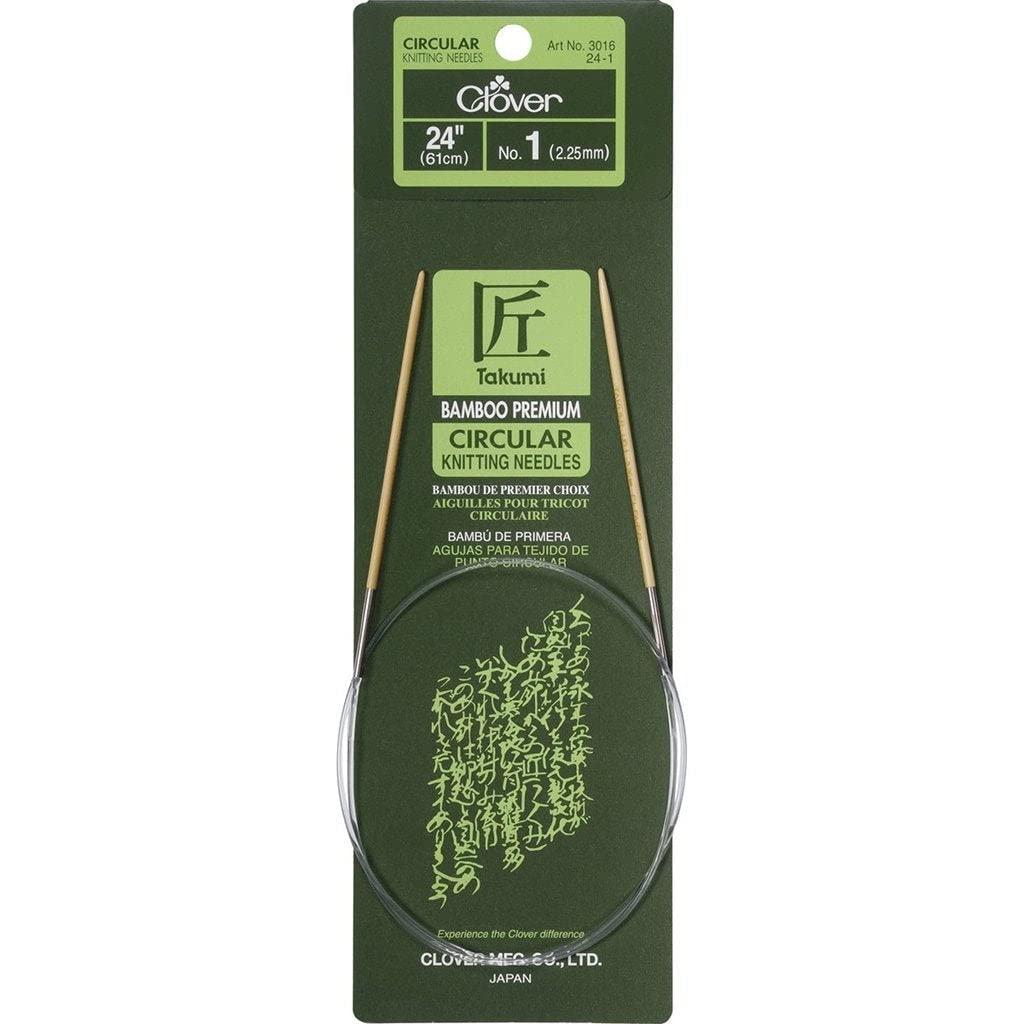 Clover Takumi Bamboo Circular Knitting Needles 24-Size 3/3.25mm