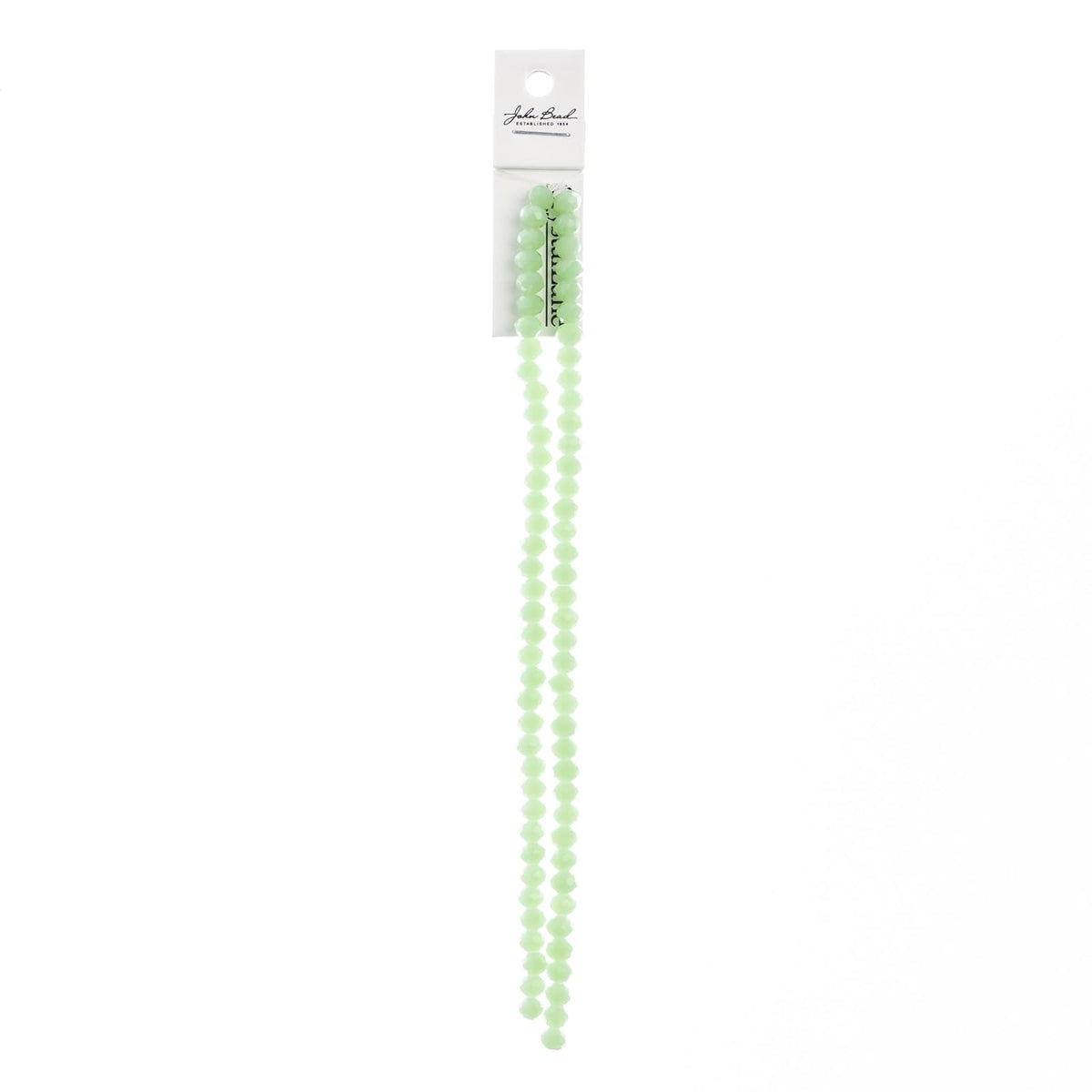 John Bead Craft Bead, 4mm x6mm, Opaque Light Green