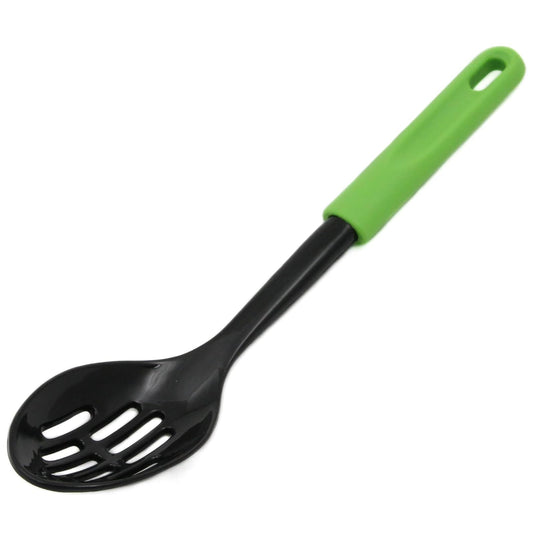 Chef Craft Basic Nylon Slotted Spoon, 11.5 inch, Green/Black