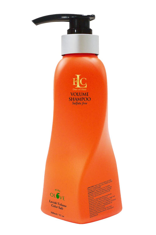 ELC Dao of Hair Pure Olove Volume Shampoo (12 oz) - Sulfate Free, Color Safe, Thickening, Bodybuilding, Volumizing, Nourishing, Repairing, Gentle Shampoo for Fine Limp, Thin Hair.