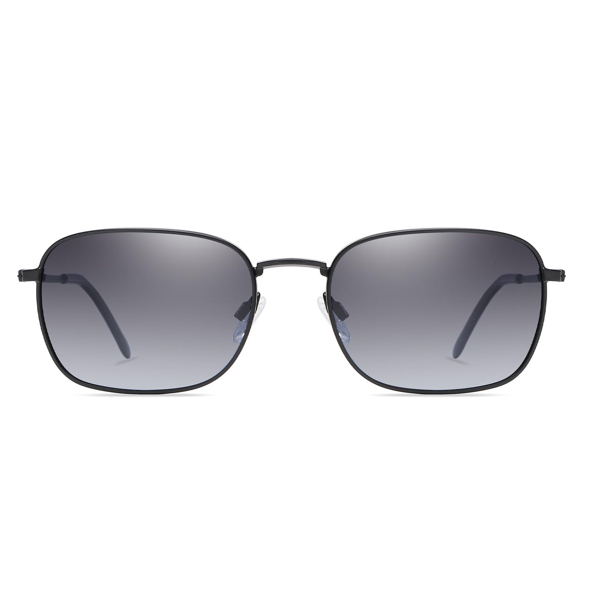 DUCO Sunglasses, Medium, Matte Black Frame Gradient Gray Lens
