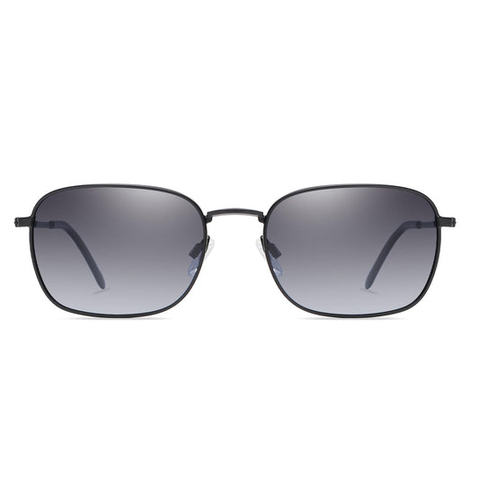 DUCO Sunglasses, Medium, Matte Black Frame Gradient Gray Lens