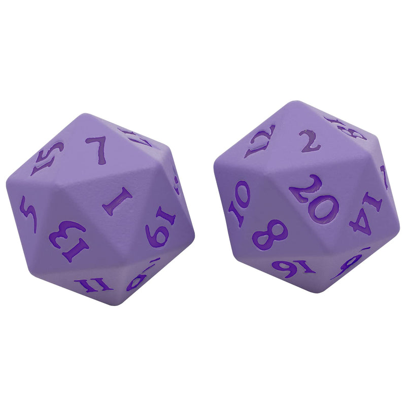 Ultra PRO - Vivid Heavy Metal Dice Set Purple 2ct - Up Your Gaming 20 Sided Dice, Role Playing Games, Matte Finish