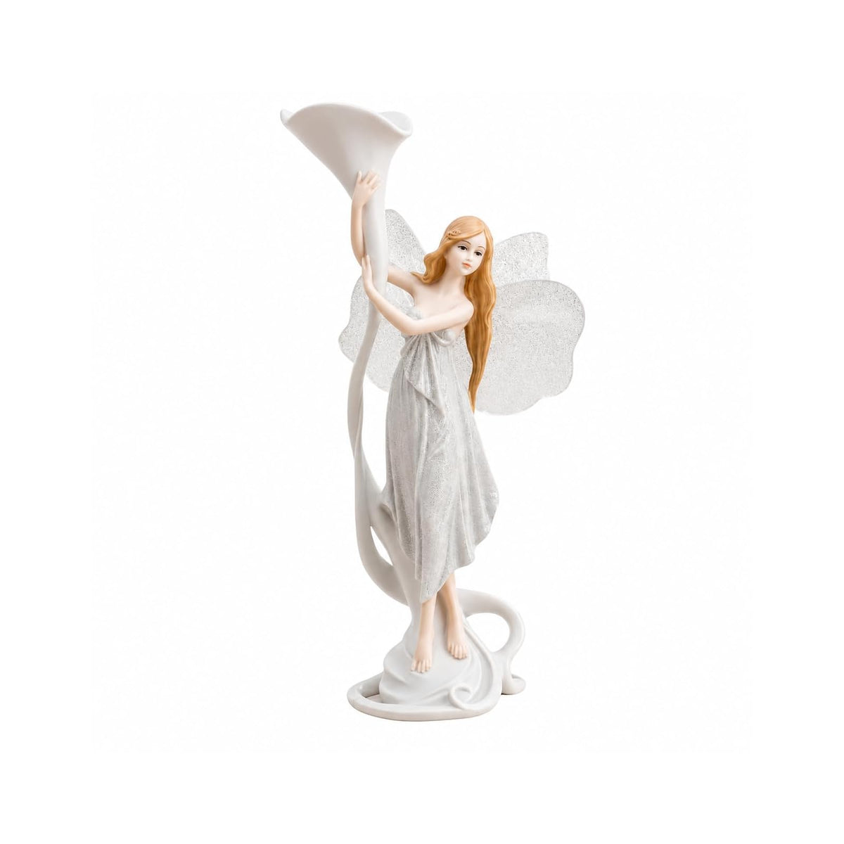Comfy Hour Candle Holder, 14.8 inches, White