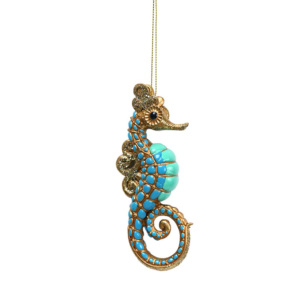 Comfy Hour Winter Holiday Home Collection Resin Ocean Wild Animal Seahorse Christmas Tree Ornaments