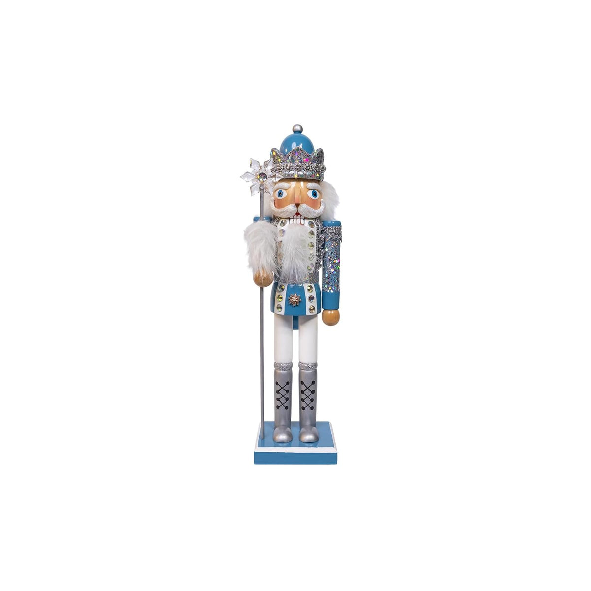Kurt S. Adler Figurine, 15", Blue & Platinum