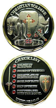 Eagle Crest Christian Soldier Checklist Challenge Coin Ephesians Coin Religious Gifts