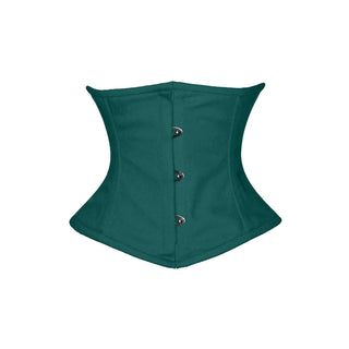 luvsecretlingerie Corset, X-Small, Dark Green Cotton- (for Short Torso-fit Well
