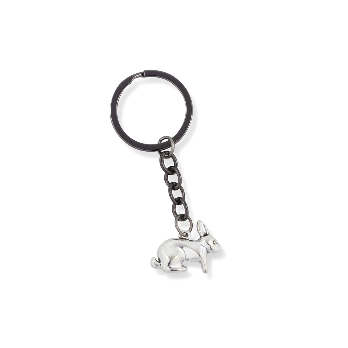 Dave The Bunny Keychain, Medium, Silver