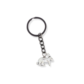Dave The Bunny Keychain, Medium, Silver
