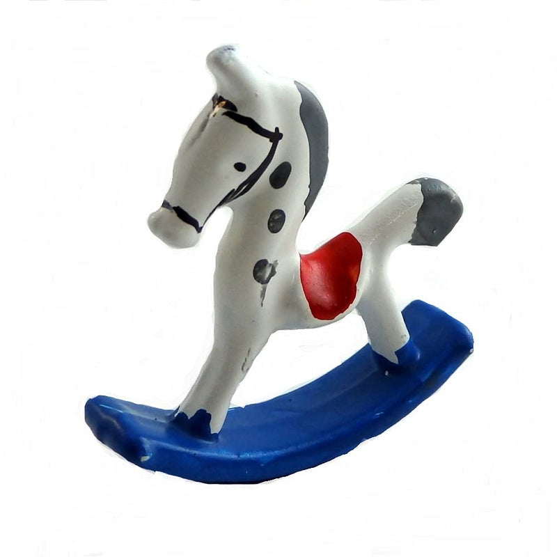 Melody Jane Dolls Houses House Miniature Nursery Toy Shop Accessory 1:12 Small Metal Rocking Horse