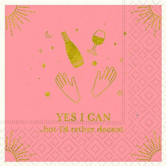 DESIGN DESIGN I'd Rather Decant Beverage Napkin, Party Supplies