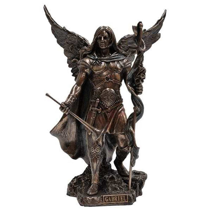 Unicorn Studio Archangel Saint Gabriel with Cross and Trumpet Statue Sculpture