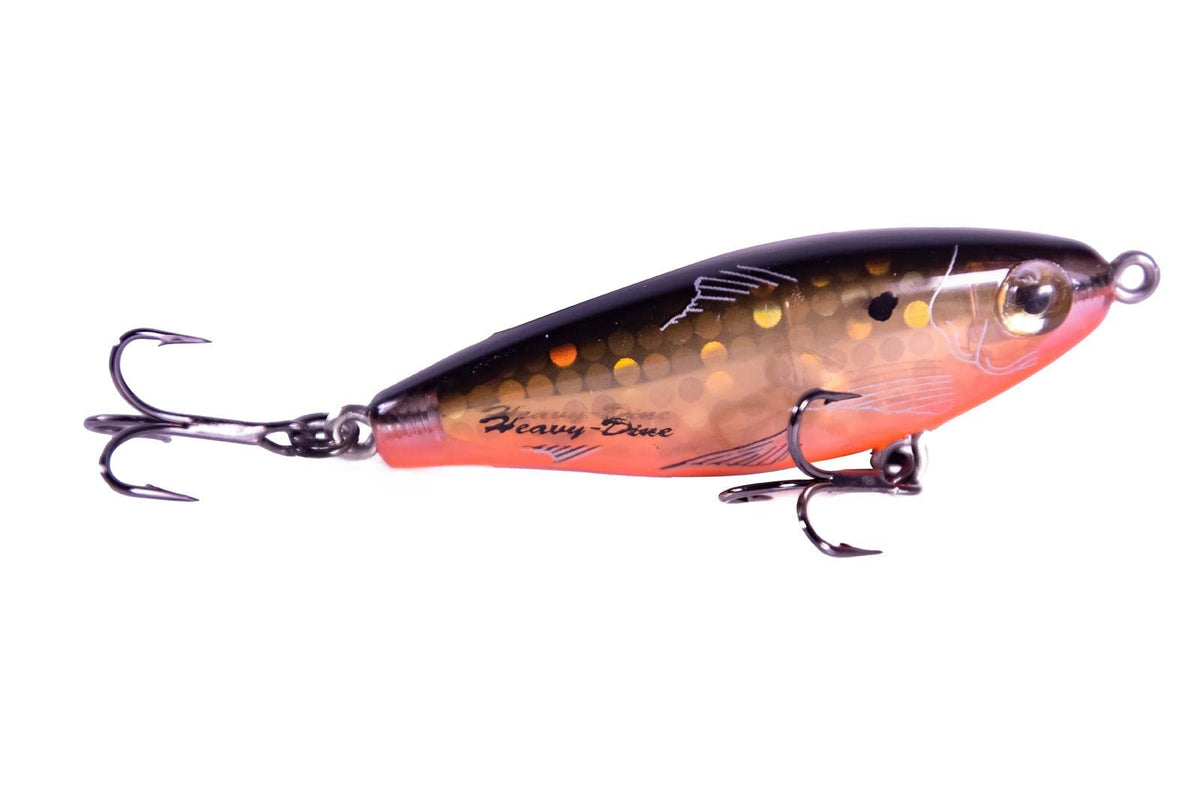 MirrOLure Fishing Hook, 2 5/8in 7/16oz, Black Bk/Or/Gld Spkle