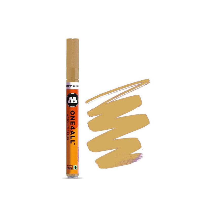 Molotow ONE4ALL Acrylic Paint Marker, 2mm, 1 Each (127.225) 208 - Ocher Brown Light