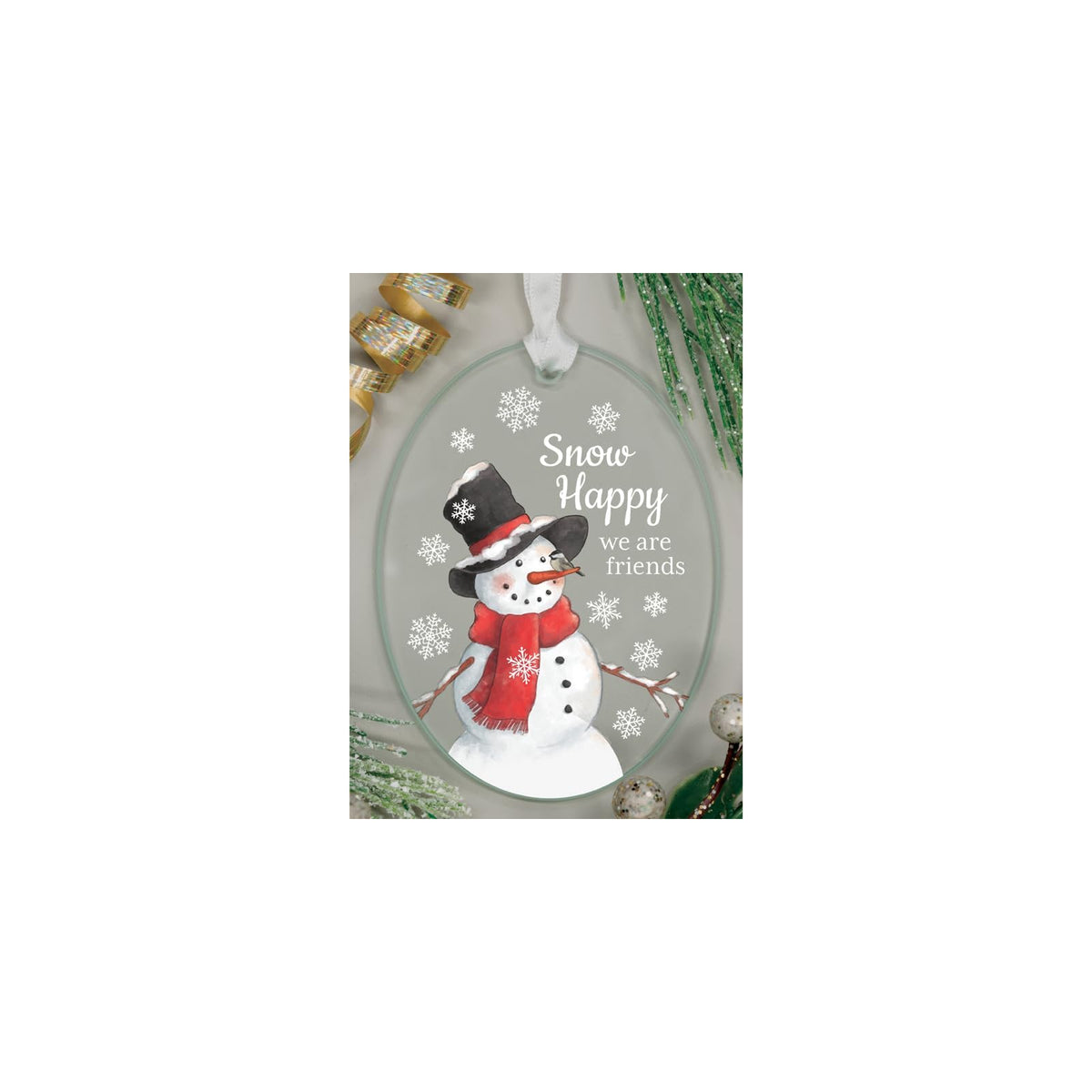 Carson Hanging Ornament, 4" H, Clear
